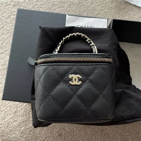 chanel bag mini vanity|Chanel bag small size.